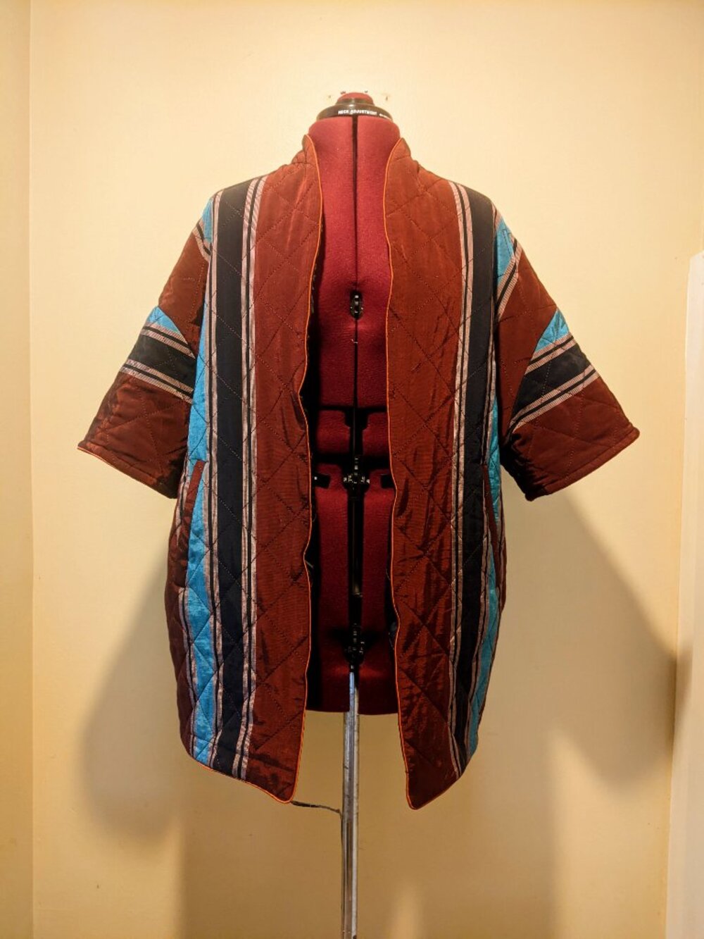 Vintage Hanten Quilted Reversible Jacket | Embroidered Sleeve | Unisex One Size - Picture 6 of 13